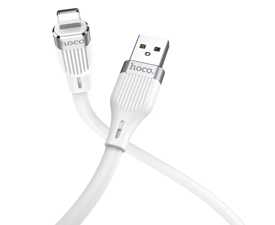 Дата кабель Hoco U72 "Forest Silicone" Lightning (1.2М) Белый