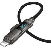 Дата кабель Hoco U152 Fortune 4in1 Type-C to Lightning/Type-C to USB 240W (1.2m) Black