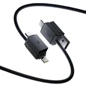 Дата кабель Baseus Versatile Two-for-Two USB/Type-C to Type-C/Lightning 60W (1m) (CB000162) Cosmic Black
