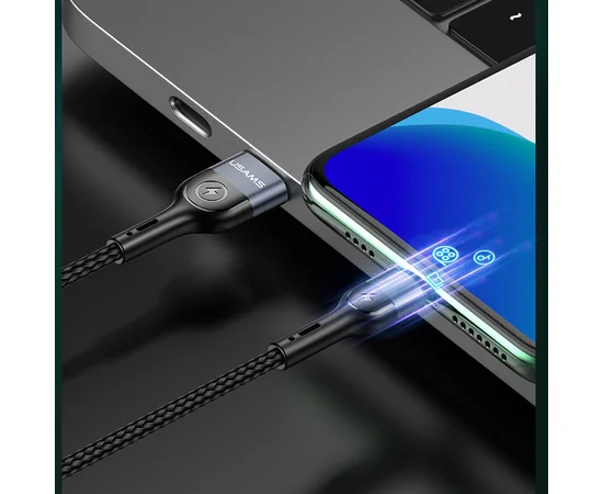 Дата кабель Usams US-SJ423 U48 Digital Display USB to Lightning (1.2m) Черный