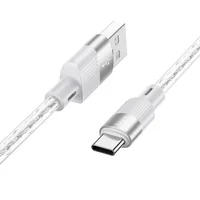 Дата кабель Hoco X99 Crystal Junction USB для Type-C (1.2m) Gray