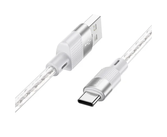 Дата кабель Hoco X99 Crystal Junction USB to Type-C (1.2m) Gray