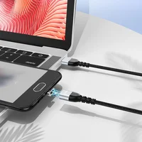 Дата кабель Hoco U96 "Traveller magnetic" MicroUSB (1.2m) Чорний