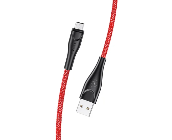 Дата кабель Usams US-SJ399 U41 Micro Braided Data and Charging Cable 3m Красный