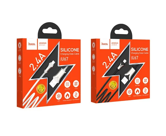 Дата кабель Hoco U67 "Soft Silicone" MicroUSB (1.2m) Белый