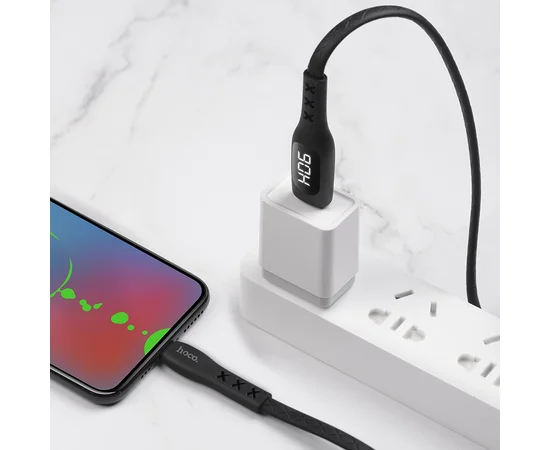 Дата кабель Hoco S6 Sentinel USB to MicroUSB (1.2m) Черный