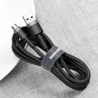 Дата кабель Baseus Cafule MicroUSB Cable 1.5A (2m) Серый / Черный
