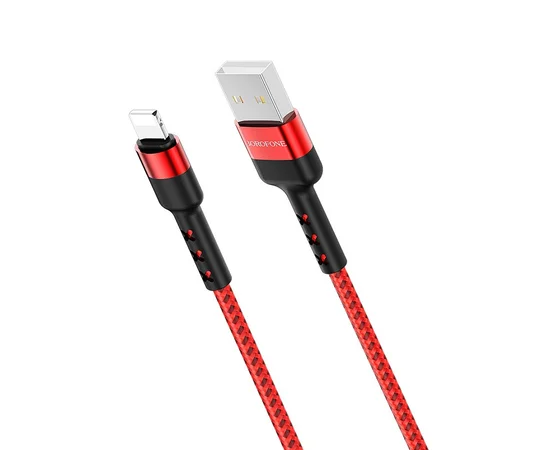 Дата кабель Borofone BX34 Advantage USB to Lightning (1m) Красный