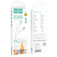 Дата кабель Hoco X97 Crystal color Type-C to Type-C 60W (1m) White