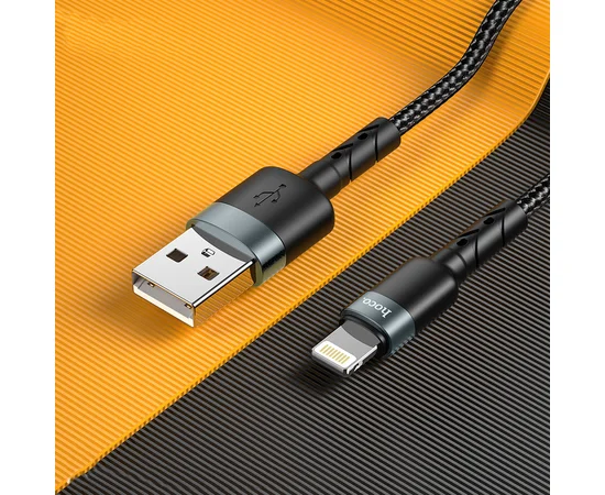 Дата кабель Hoco DU46 Charging USB to Lightning (1m) Черный