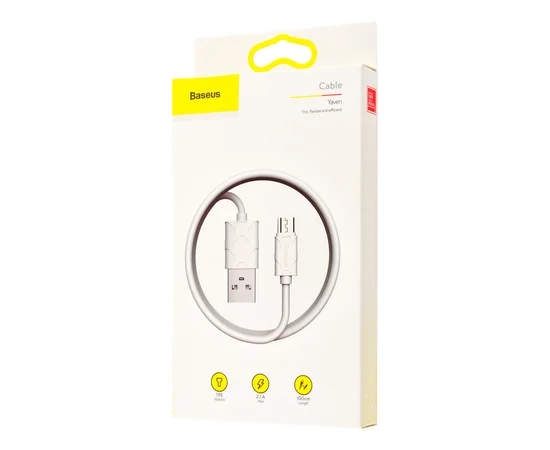 Дата кабель Baseus Yaven MicroUSB Cable (1m) Белый