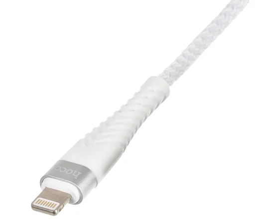 Дата кабель Hoco UD02 "Grandiose" Lightning (1m) Белый