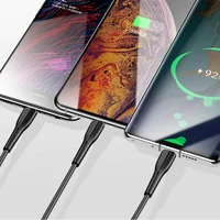 Дата кабель Usams US-SJ367 U35 3in1 USB to Combo 2A (1m) Чорний