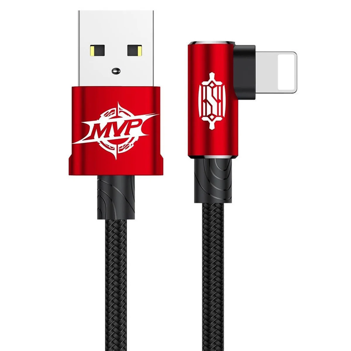 Дата кабель Baseus MVP Elbow Lightning Cable 2.4A (1m) (CALMVP) Red