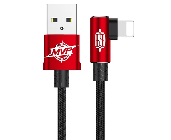 Дата кабель Baseus MVP Elbow Lightning Cable 2.4A (1m) (CALMVP) Red