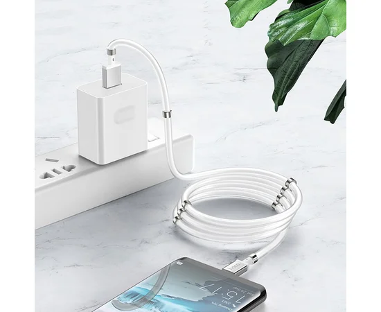 Дата кабель Hoco U91 "Magic magnetic" Type-C (1М) Белый