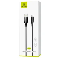 Дата кабель USAMS US-SJ268 U18 Round MicroUSB Cable (1m) Чорний