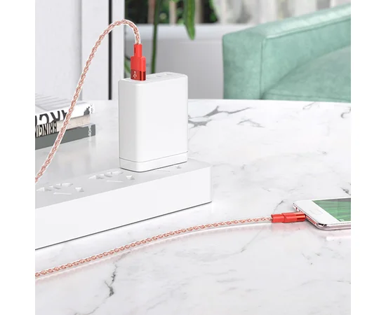 Дата кабель Hoco X99 Crystal Junction USB to MicroUSB (1.2m) Red