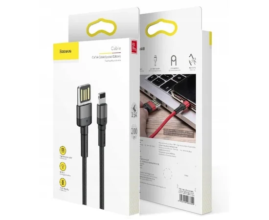 Дата кабель Baseus Cafule Lightning Cable Special Edition 1.5A (2m) (CALKLF-H) Серый