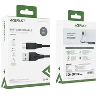 Дата кабель Acefast C3-04 USB-A to USB-C TPE (1m) Black