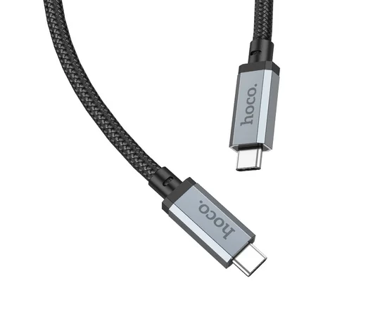 Дата кабель Hoco US05 Type-C to Type-C 100W USB4 40Gbps (1m) Black