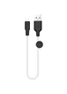 Дата кабель Hoco X21 Plus Silicone Lightning Cable (0.25m) black_white
