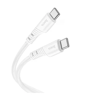 Дата кабель Hoco X97 Crystal color Type-C to Type-C 60W (1m) White