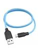 Дата кабель Hoco X21 Plus Silicone MicroUSB Cable (1m) Black / Blue