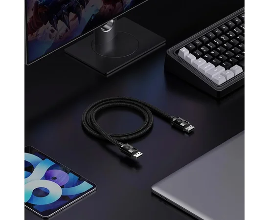 Дата кабель Baseus High Definition DP 8K to DP 8K (2m) (B00633706111-02) Cluster Black