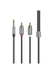 Аудио кабель Aux Hoco UPA10 Lotus Double RCA Audio 3.5 mm (1,5м) Серый