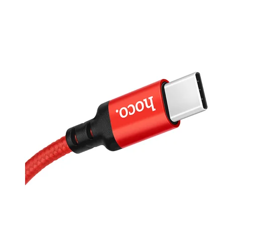 Дата кабель Hoco X14 Times Speed USB to Type-C (1m) Черный / Красный