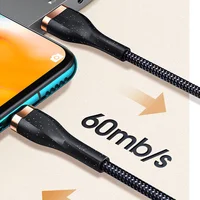 Дата кабель Usams US-SJ488 U64 Aluminum Alloy USB to Type-C 1.2m Чорний