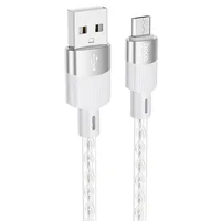 Дата кабель Hoco X99 Crystal Junction USB to MicroUSB (1.2m) Gray