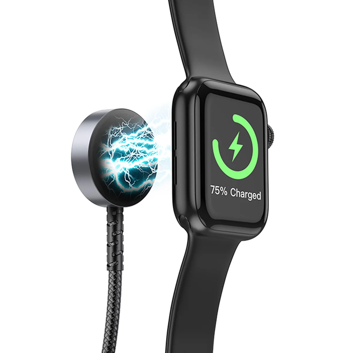Дата кабель Hoco CW54 2in1 Type-C to iWatch/Lightning 2.5W (1.2m) Black