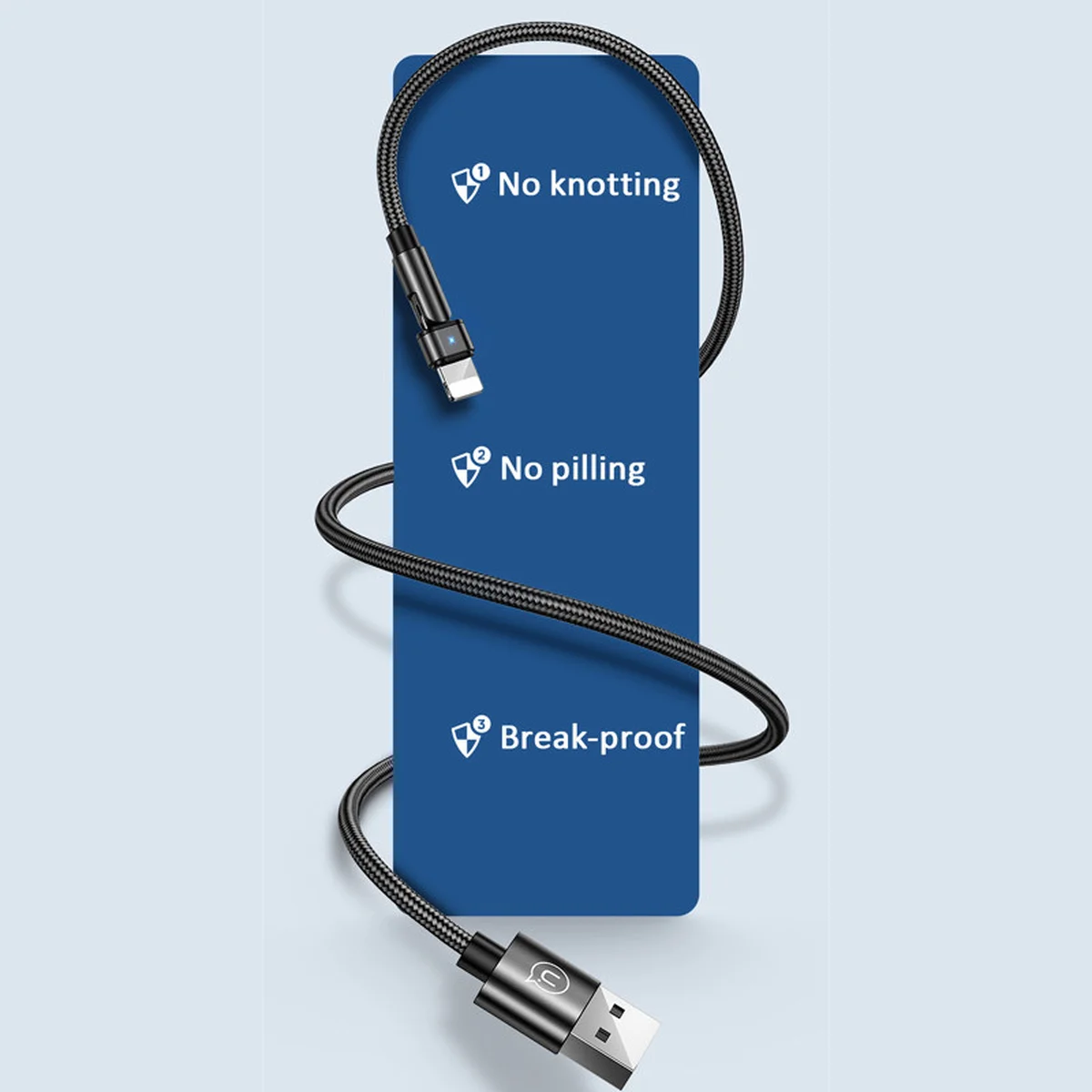 Дата кабель USAMS US-SJ476 U60 Rotatable USB to Lightning (1m) Черный