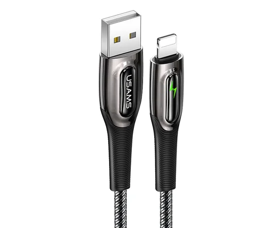 Дата кабель USAMS US-SJ469 Raydan Series USB to Lightning Smart Power-off Cable (1.2m) Черный