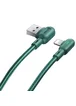 Дата кабель USAMS US-SJ455 U57 Lightning Dual Right-angle Cable With Colorful Light (1.2m) Зеленый