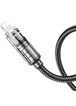 Дата кабель Hoco U122 Lantern Transparent Discovery Edition USB to Lightning Black