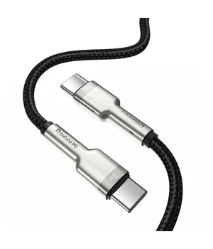 Дата кабель Baseus Cafule Series Metal Type-C to Type-C 100W (1m) Чорний