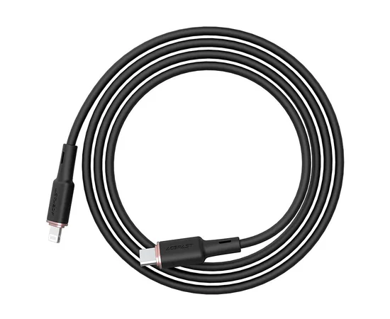 Дата кабель Acefast MFI C2-01 USB-C to Lightning zinc alloy silicone (1m) Black