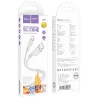 Дата кабель Hoco X97 Crystal color USB to Type-C (1m) Light gray