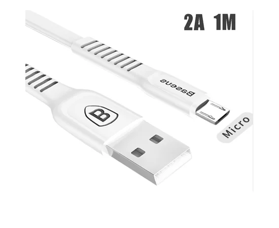 Дата кабель Baseus Tough USB to MicroUSB 2A (1m) Белый