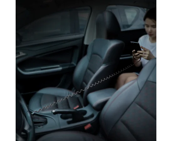 Дата кабель Baseus Fish Eye Spring Data Lightning Cable 2A (1m) Черный