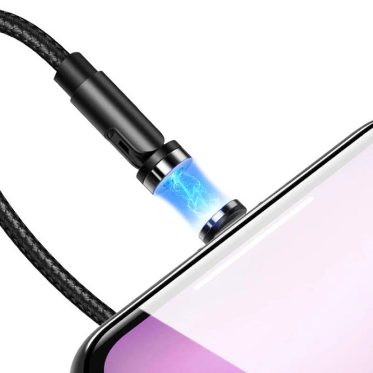 Дата кабель USAMS US-SJ474 U59 MicroUSB Rotatable Magnetic (1m) Черный