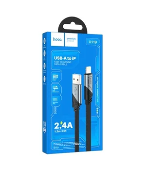 Дата кабель Hoco U119 Machine charging data USB to Lightning (1.2m) Black