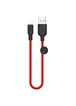 Дата кабель Hoco X21 Plus Silicone Lightning Cable (0.25m) Black / Red