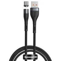 Дата кабель Baseus Zinc Magnetic Type-C 5A (1m) (CATXC-NG) Серый / Черный