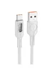 Дата кабель Hoco U120 Transparent explore intelligent power-off USB to Type-C 5A (1.2m) Gray