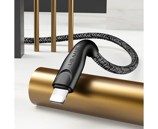 Дата кабель Usams US-SJ397 U41 Lightning Braided Data and Charging Cable 3m Черный