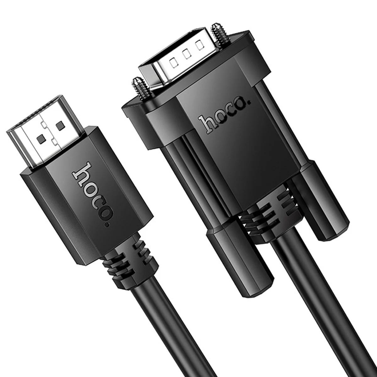 Дата кабель Hoco US12 HDTV male to VGA male HD (2m) Black